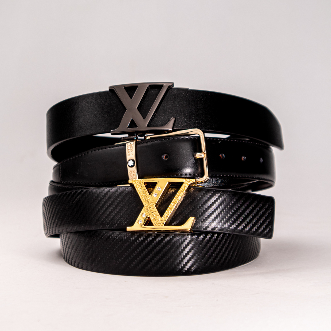 Men’s Black Leather Auto Belt by SARDAR Shoes