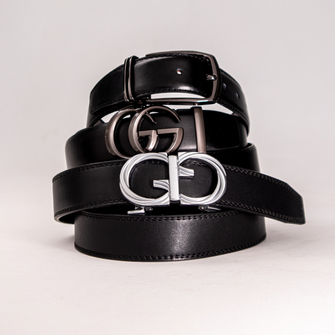 Boss Black Leather Auto Lock Belt – SARDAR Shoes