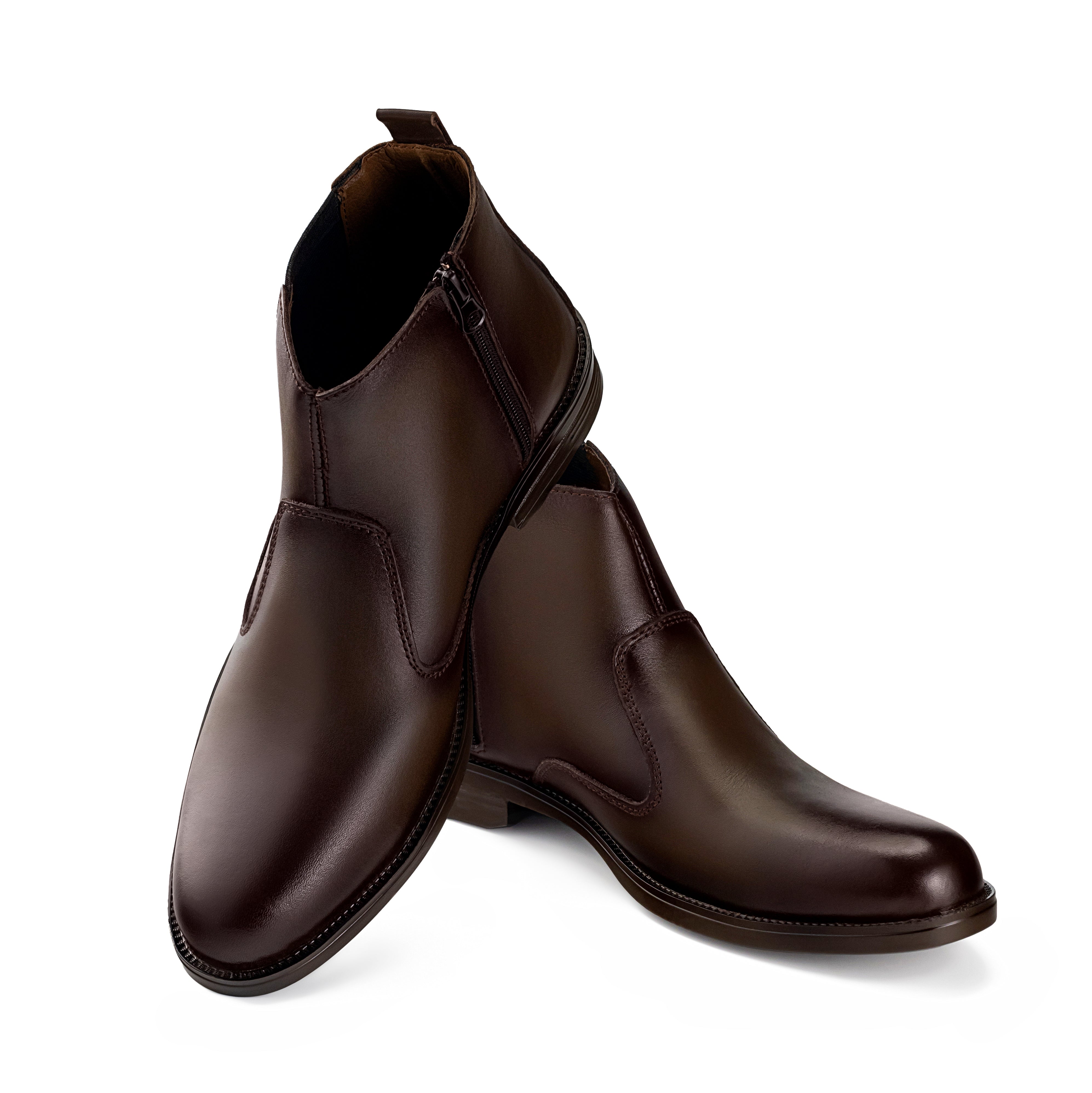 Men’s Zip Chelsea Leather Shoes – Sardar Shoes SGH 5953-4