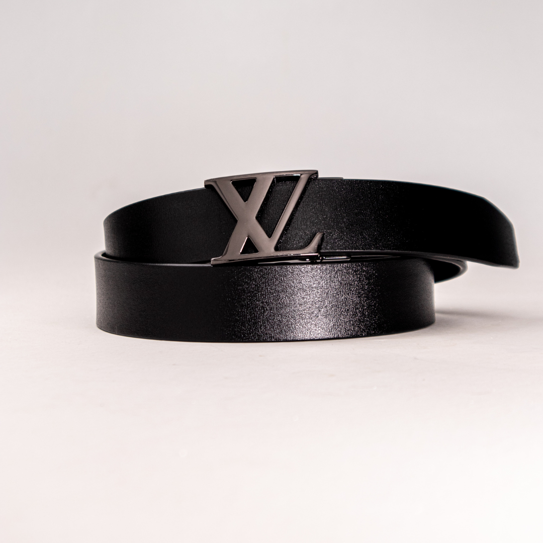 Men’s Black Leather Auto Belt by SARDAR Shoes
