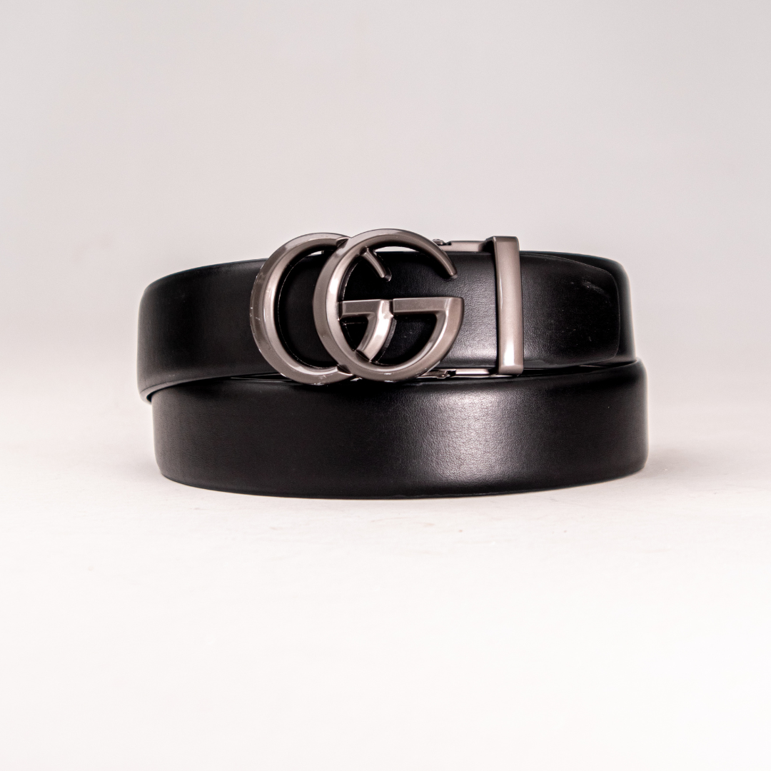 Matte Black Auto Lock Belt Belt by SARDAR Shoes